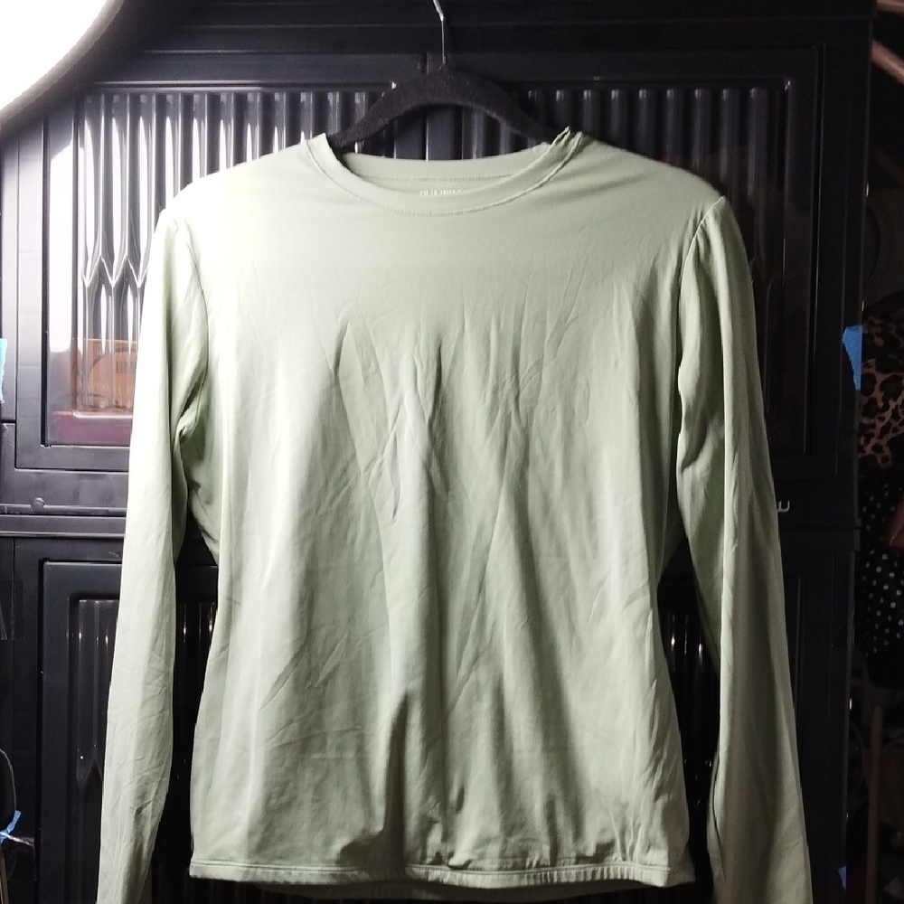 Mint Green Long Sleeve Women's Blouse